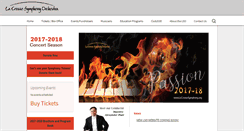 Desktop Screenshot of lacrossesymphony.org