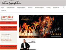 Tablet Screenshot of lacrossesymphony.org